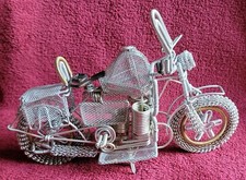 HANDMADE motorcycle made of springs and wires /H-16ccm,L-23cm,W-7.5cm/