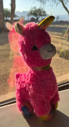 Caravan softoys pink - caravan, llama