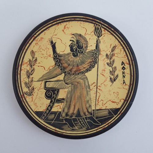 Decorative clay plate with - decorative,