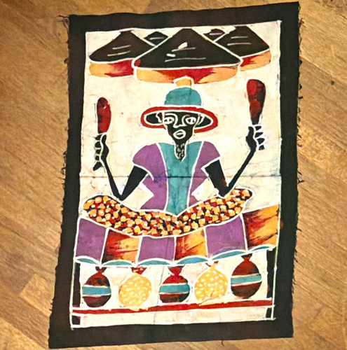 African batik textile wall - african,