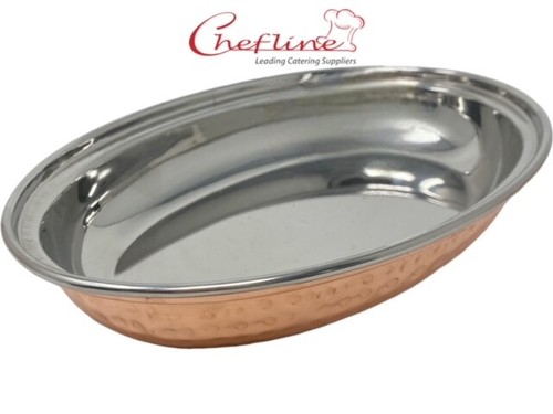 Indian copper hammered oval - indian,