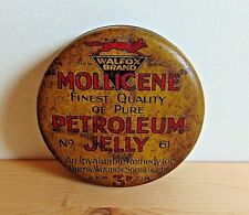 VINTAGE MOLLICENE PETROLEUM JELLY TIN - WALFOX BRAND