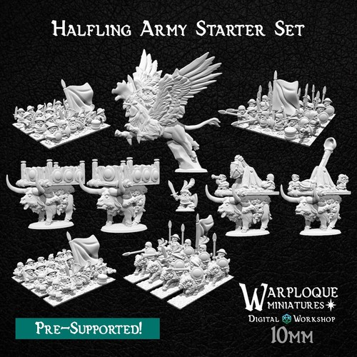Halflings army 10mm - 10mm, detailed