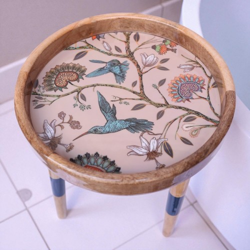 Handcrafted mango wood - wood, side