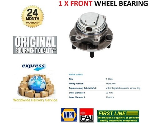 Front wheel bearing for - 1x,