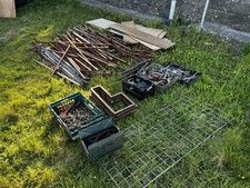 5 x market stall/carboot sale job lot market stall steels  clips shelves boards