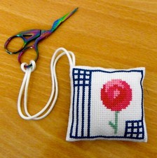 Cross Stitch Pattern  by Florashell -  Mackintosh Rose Scissor Keeper
