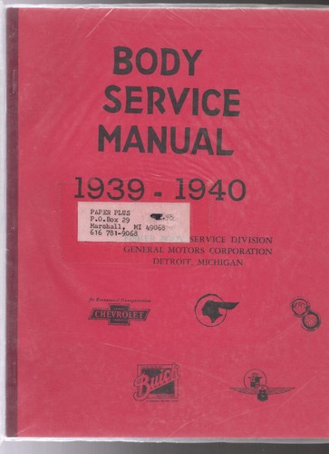 Fisher body service - service, manual