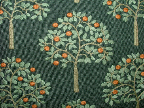 Embroidered curtain fabric - embroidered,