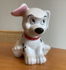 Disney Store Exclusive Original 101 Dalmations Pup Money Box Piggy Bank H7” VGC