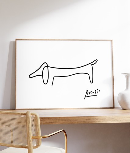 Picasso sausage dog print - picasso,