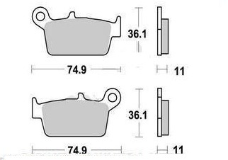 Brake pad honda 250 400 - pad,
