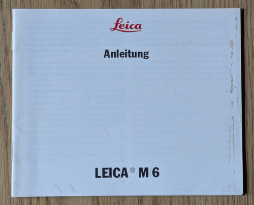 Leica instructions manual - leica, m6