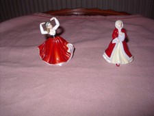 TWO ROYAL DOULTON MINIATURE LADIES KAREN  AND RACHEL