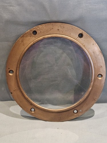 Round brass ship - ship, porthole