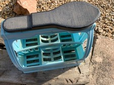 1950s/60s Shoe shine kit storage organiser/ carrier - blue plastic