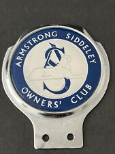 Armstrong Siddeley Owners Club Automobile Car Badge Emblem