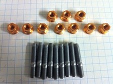 Citroen Saxo VTS Exhaust Manifold stud and Nut Kit, Lock Nut Version