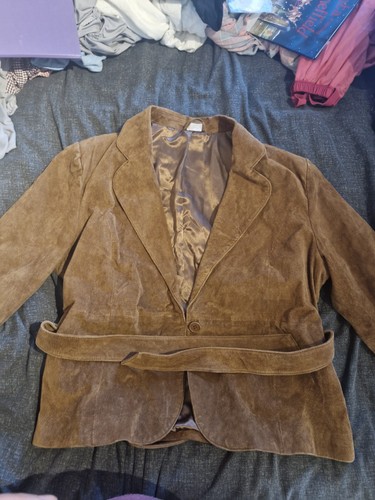 Tan leather jacket - leather,