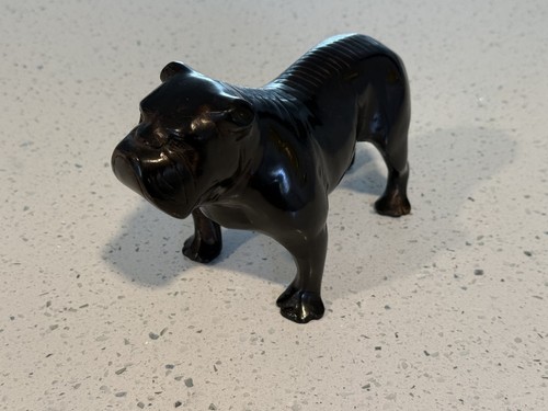 Vintage bronze brass bulldog - bronze,