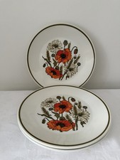 Meakin poppy dinner - poppy, plates