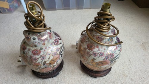 Vintage pair cloisonne enamel - pair,