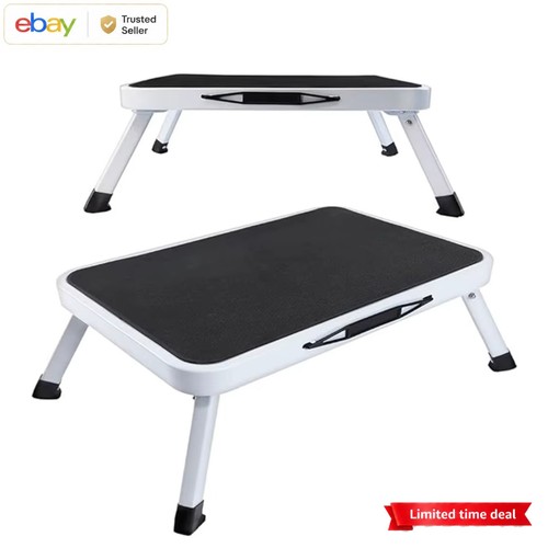 Folding steel step stool - folding,