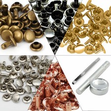 Double cap rivets with - cap, fixing