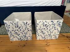Ikea Drona Floral Blue Storage