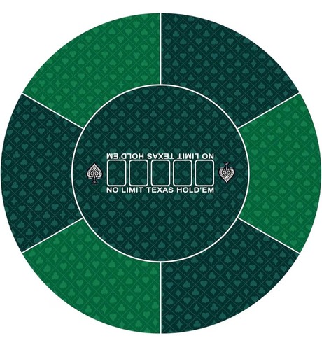 Inch round poker mat - inch,