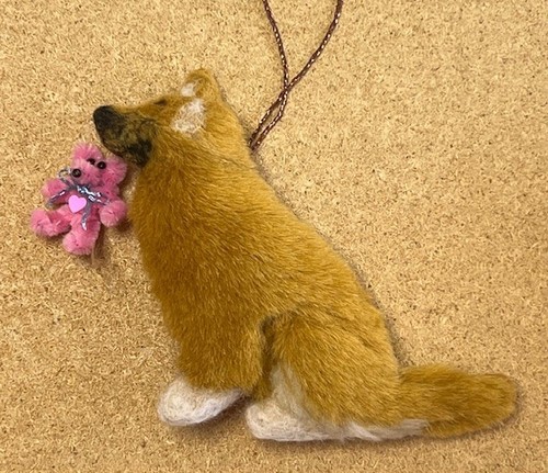 German shepherd with pink - with,