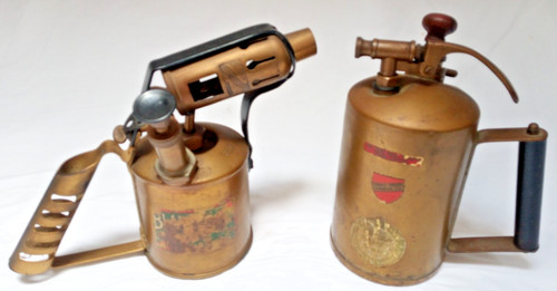 Vintage brass tool set blow - brass,
