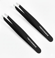 Tweezerman Tweezers Professional Slanted Eyebrow Hair Pluckers Pack Of 2
