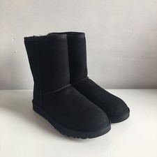 Ugg Mens Classic Short Boots - Black UK Size 10.5 (UK SELLER)