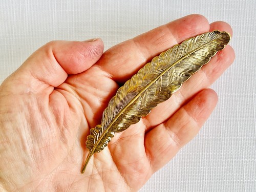 Large vintage 1980s gold tone - vintage,