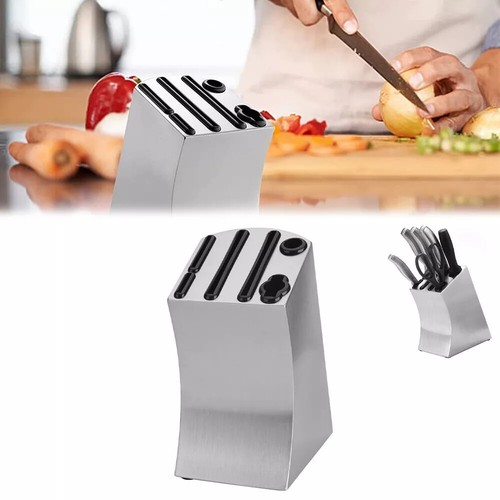 Stainless steel knife holder - steel,