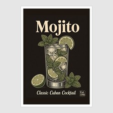 Vintage Style Mojito Cocktail