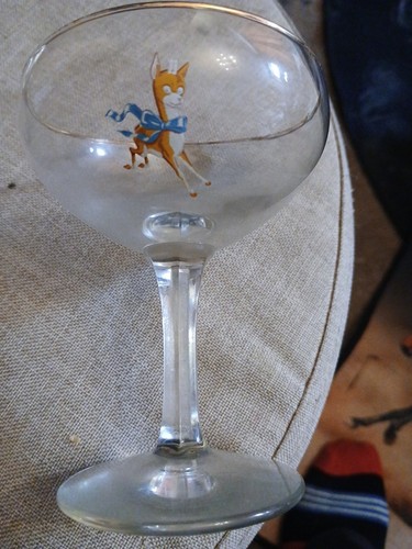 Vintage 1970s babycham glass - 1970s,
