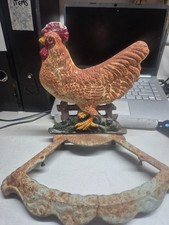 Vintage Rooster Cast Uron Door