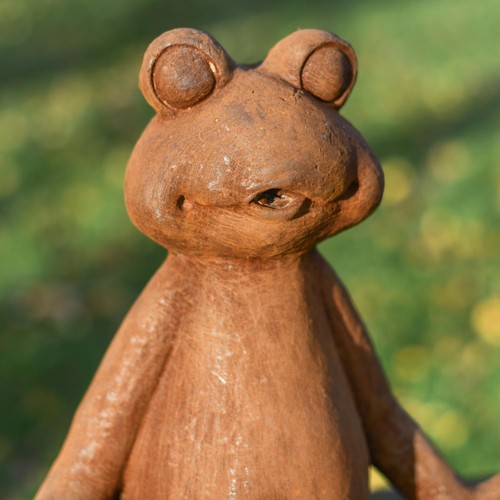 Large meditating frog garden - large,