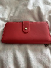 Leather Wallet Purse red