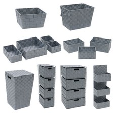 JVL Vichy Nylon Storage Basket
