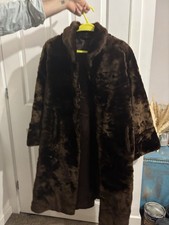 Vintage Real Brown Beaver Fur Coat English Made