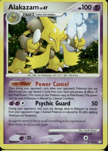 Alakazam 123 holo rare dp - holo,