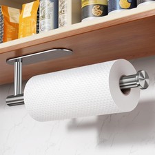 Kitchen Roll Paper Towel Holder Under Cabinet Self Adhesive and Wall Mounted UK