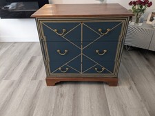 Harris Lebus Early 1900's Chest Of Drawers Sprayed in F&B Hague Blue Dead Flat 