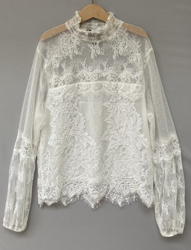 New look white lace blouse - lace, uk