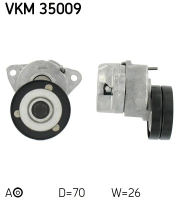 Centre left tensioner pulley - centre/,