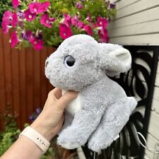 Asda Grey Bunny Soft Toy Rabbit lilac glitter eyes super cute! lapin 10"