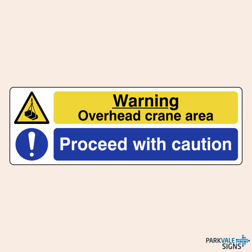 Warning overhead crane - overhead, area